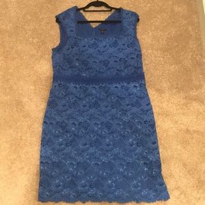 Ann Taylor Blue Lace Dress- Size 16- Worn Once!
